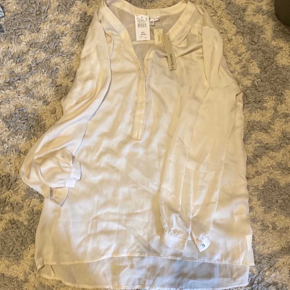 Misplaced ivory maternity blouse from a pea in the pod maternity
